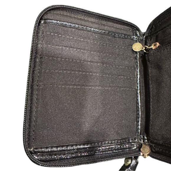 Coach Daisy Liquid Gloss Leather Medium Zip Around Wristlet Wallet - Picture 7 of 9